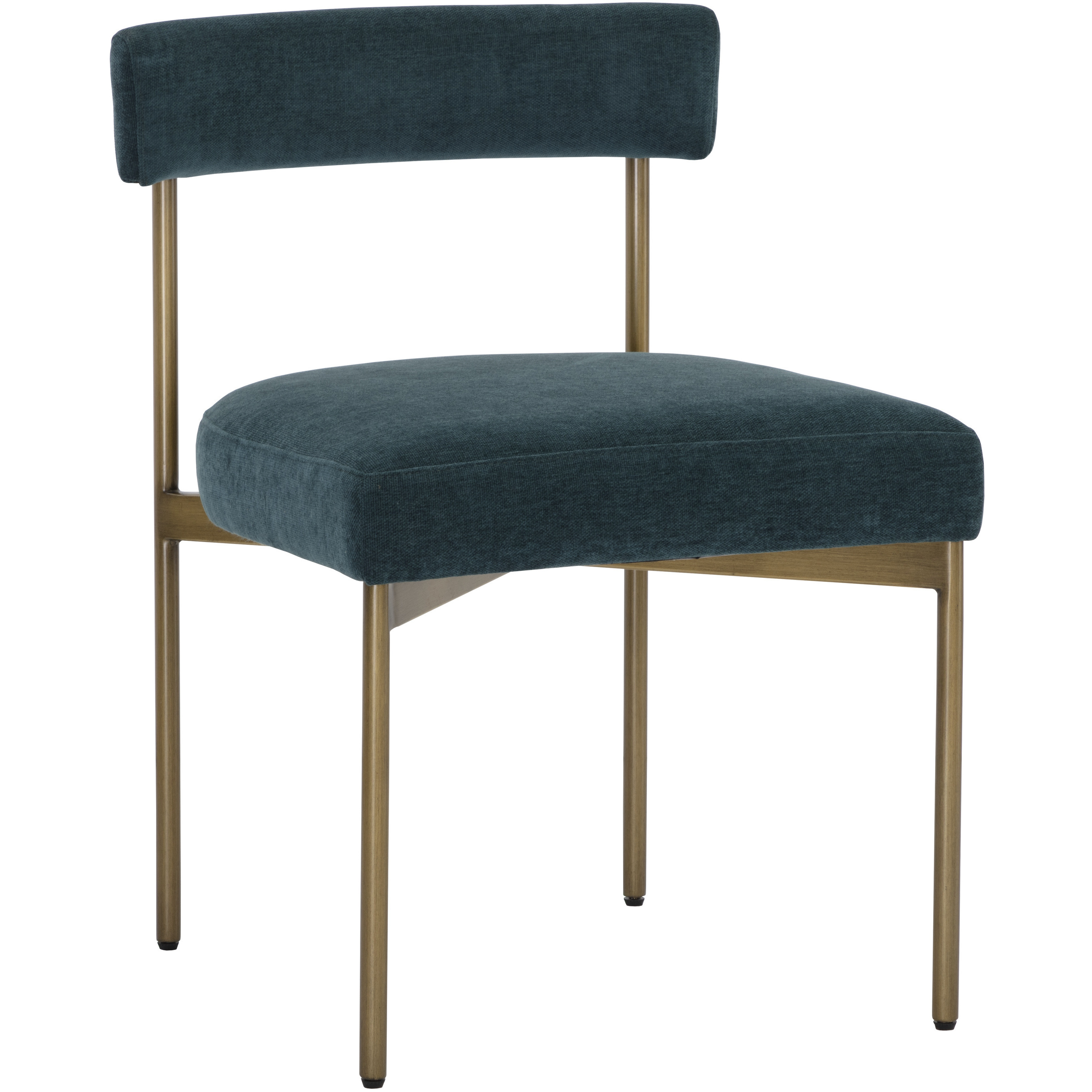 Seneca Antique Brass / Danny Teal Dining Chair, Set Of 2